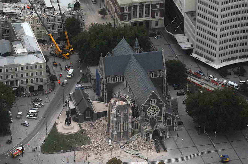 christchurch earthquake in new zealand. Image from Royal New Zealand
