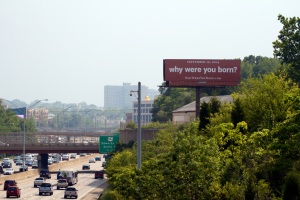Campaign billboard on I-71 in Cincinnati.